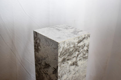 Pedestal For Artwork, Modern Gray Black and White Porcelain.  12" x 12" x 39"H
