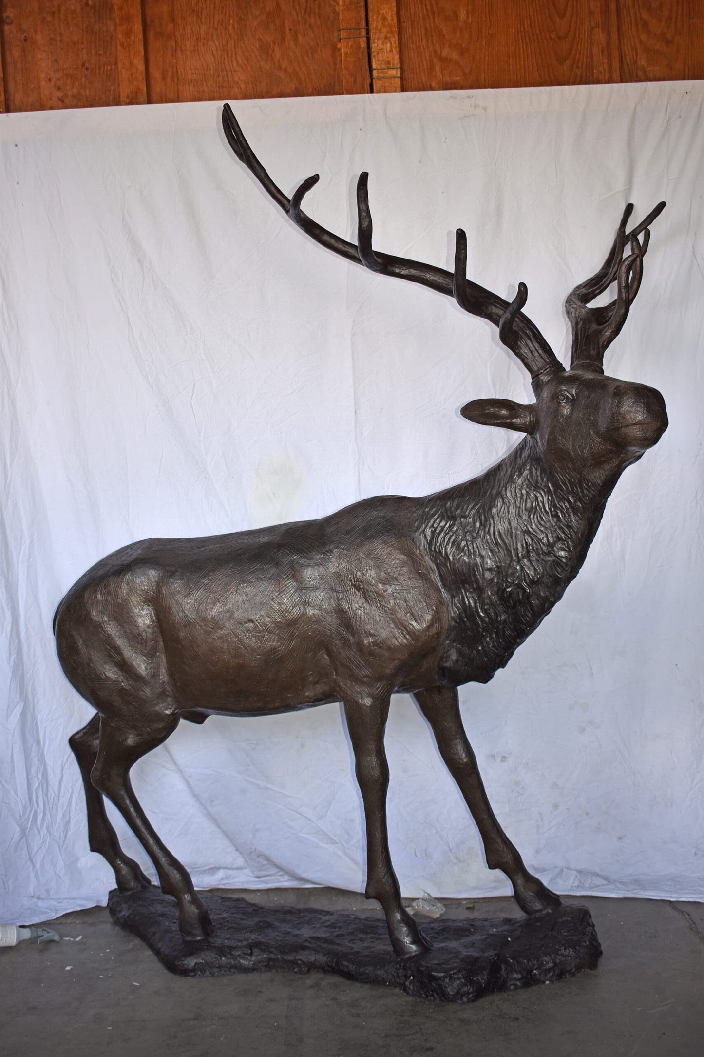 Lifesize And Incredibly Detailed Reindeer Bronze Statue Size: 75" x 50" x 85"H