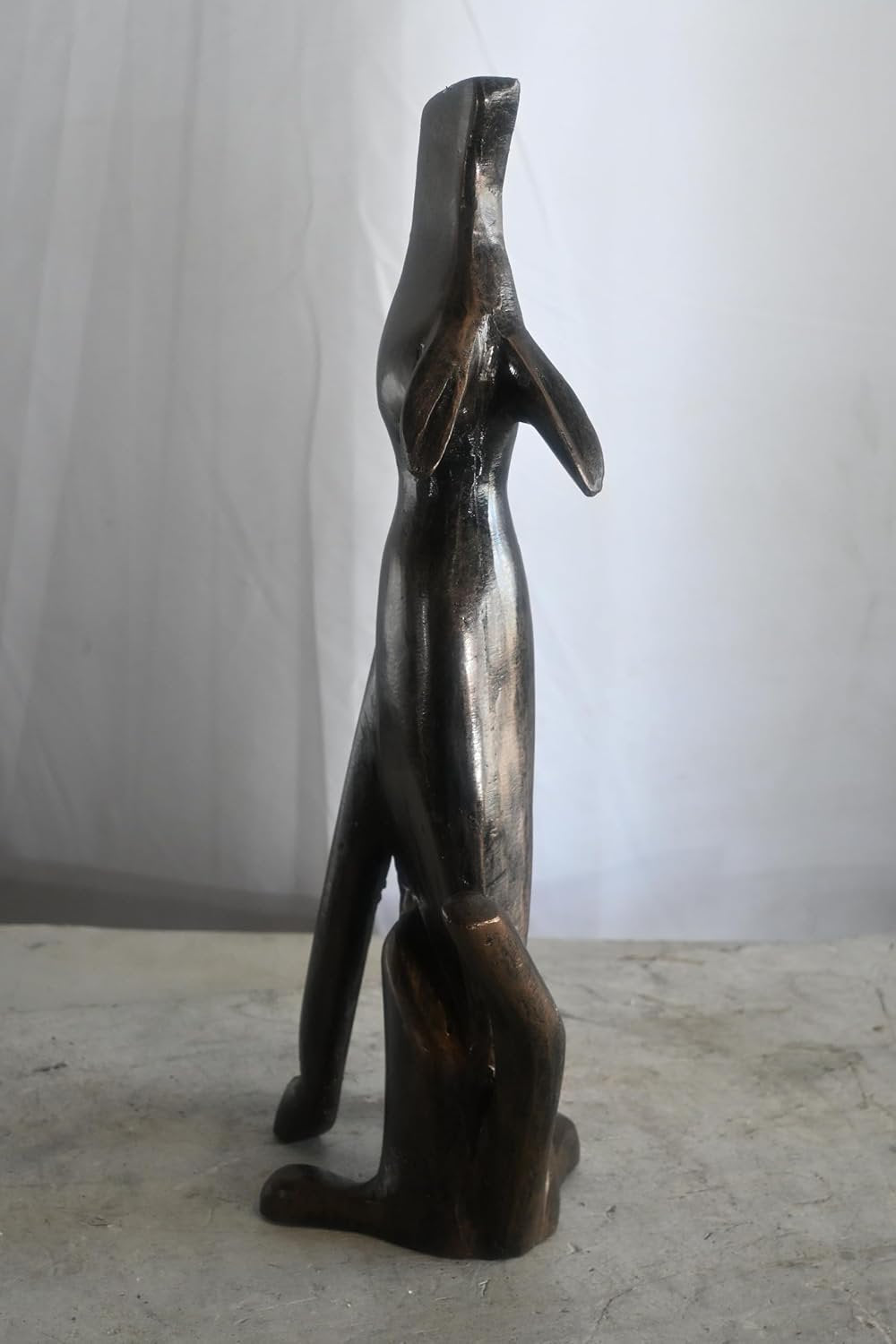 Howling Coyote Medium Aluminum Statue Wildlife Collection 7"x9"x22"H