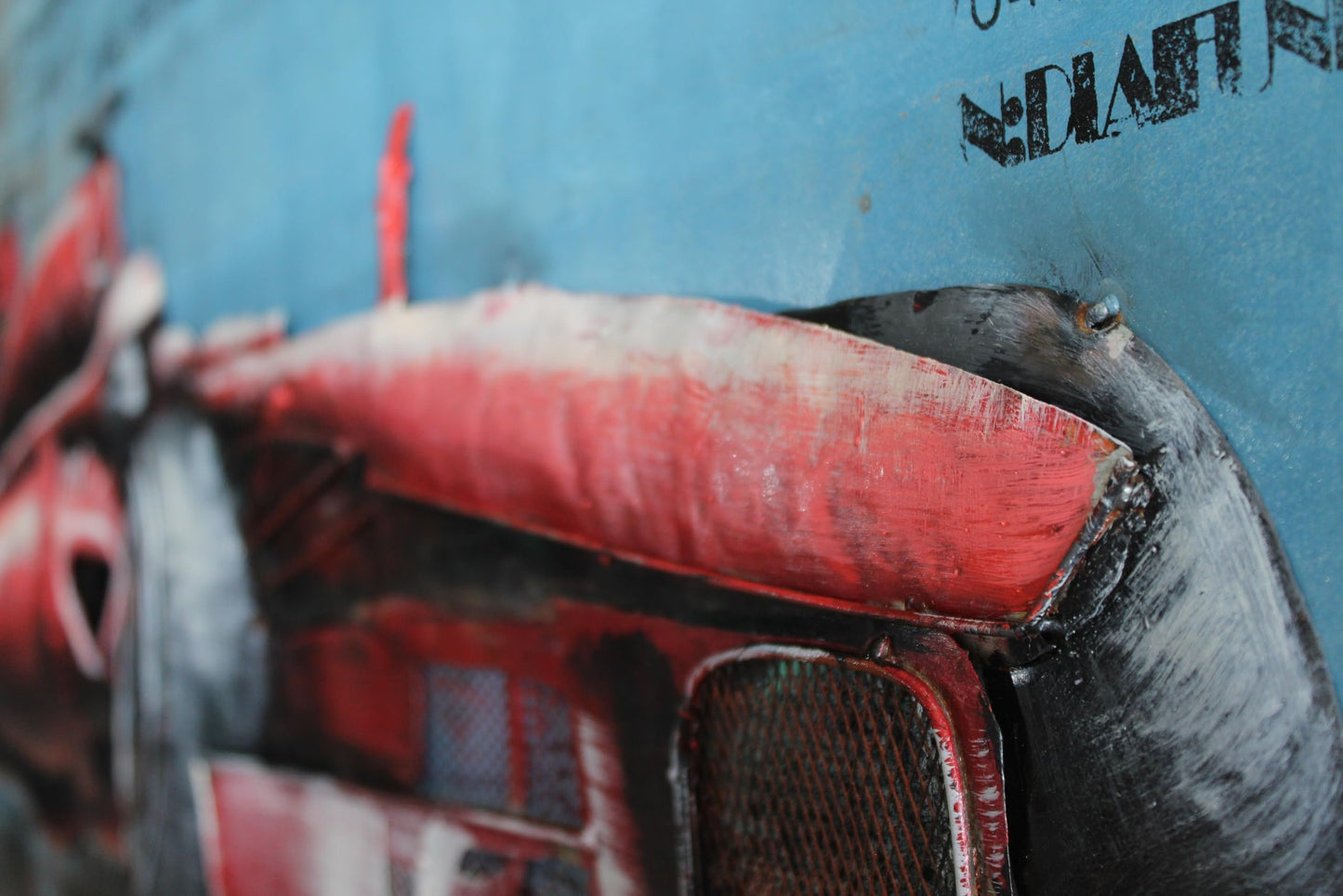 NIFAO Ferrari Formula One Inspired Red Racing Car 3D Metal Art 79" x 2" x 40"H