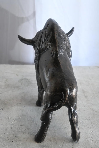 Detailed American Bison Buffalo Tabletop Aluminum Statue 16"x7"x11"H