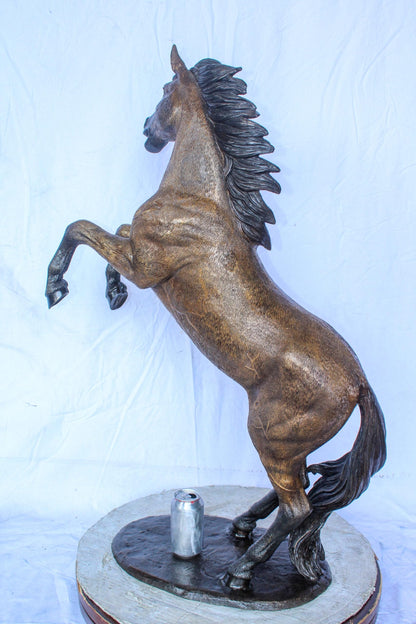 Exquisite Galloping Horse Bronze Statue, Exceptional Detail 28" x 12" x 40"H