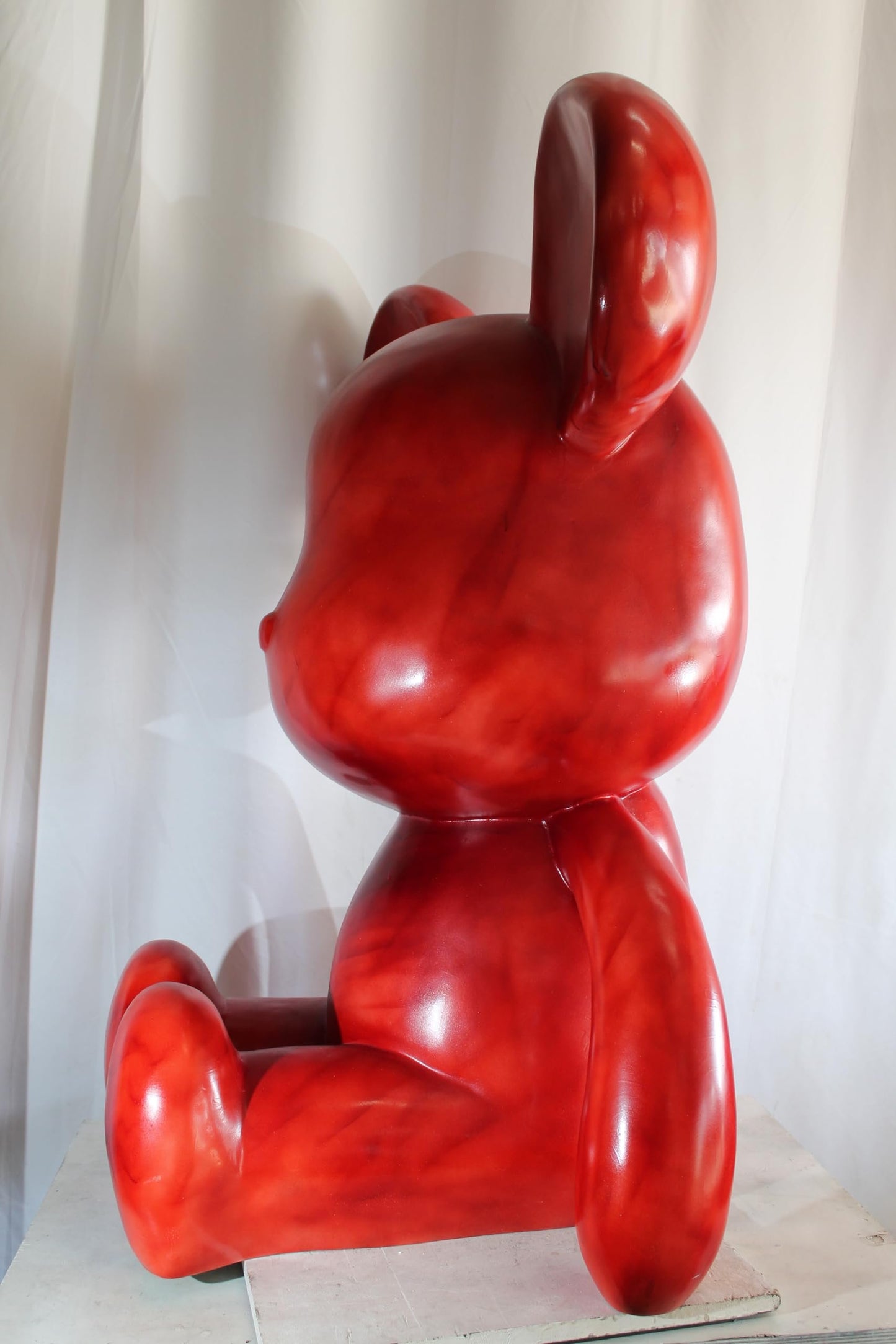 NIFAO Giant Red Mouse Sculpture Pop Art Resin Statement Piece 28"x36"x48"H