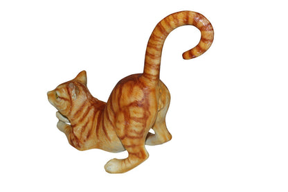 Cat - small Bronze Statue -  Size: 16"L x 6"W x 14"H.