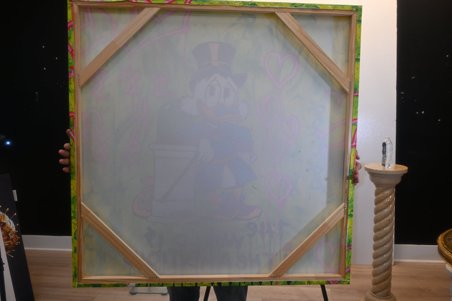 Ambitious Wealthy Duck Tycoon Graffiti Resin Canvas 44"x44"