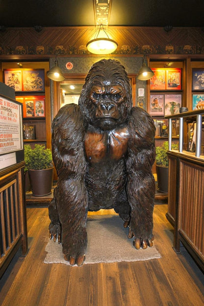 King Kong Bronze Statue -  Size: 32"L x 28"W x 49"H.