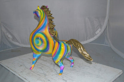 Modern Horse Bronze Statue -  Size: 19"L x 9"W x 19"H.