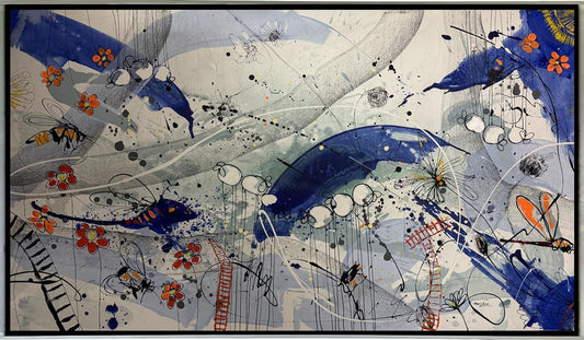 NIFAO Limited Edition Winged Jewels by Mario Luca Art 56"x32"