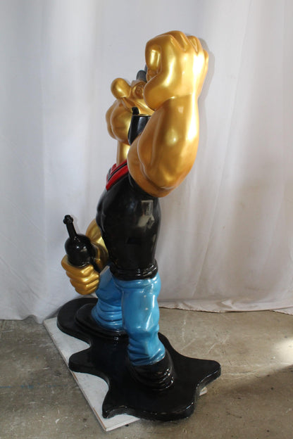 Fiberglass Poppey Statue, Iconic and Majestic in Black Shirt 40" x 24" x 60"H