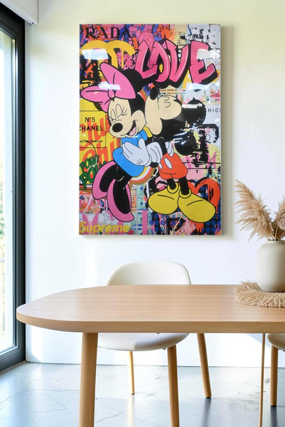 Cartoon Mice Love Pop Art Fashion Canvas 40"x60"