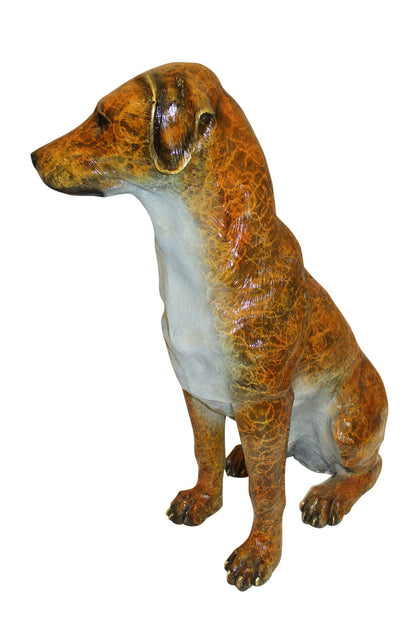 Labrador Dog Bronze Statue -  Size: 29"L x 16"W x 31"H.