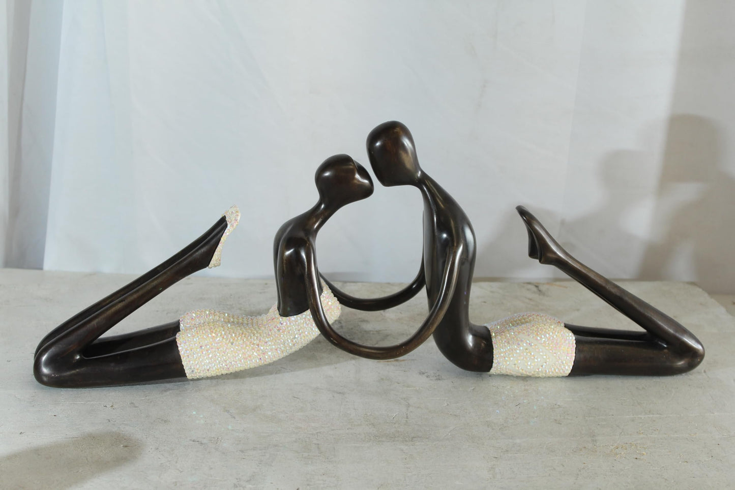 NIFAO Bronze Sculpture Endless Love by Liliana Mendez Art Statue 26"x5"x10"H