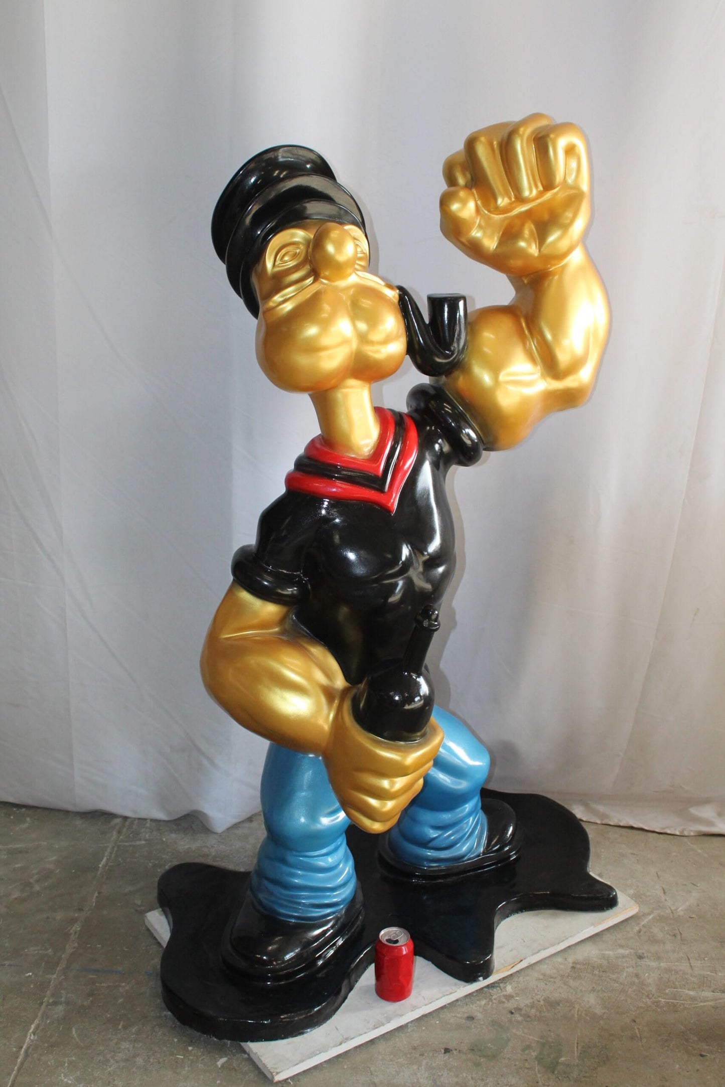 Fiberglass Poppey Statue, Iconic and Majestic in Black Shirt 40" x 24" x 60"H