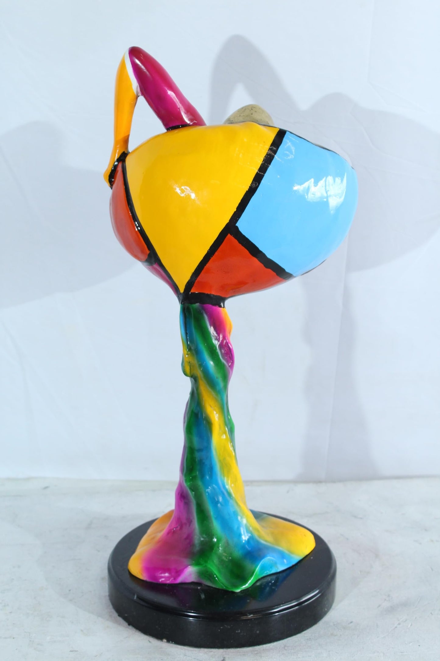 NIFAO Picasso Style Bronze Abstract Statue Colorful Modern Decor 12" x 10" x 23"H