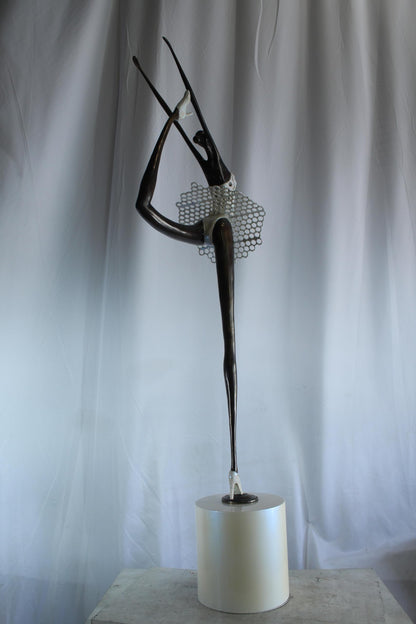 NIFAO Bronze Sculpture Tutu by Liliana Mendez Large Art Statue 24"x14"x72"H