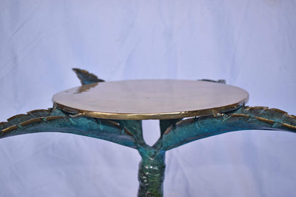 Camel Sitting Under A Palm Tree Bronze Statue - Size: 17"L x 27"W x 23"H.