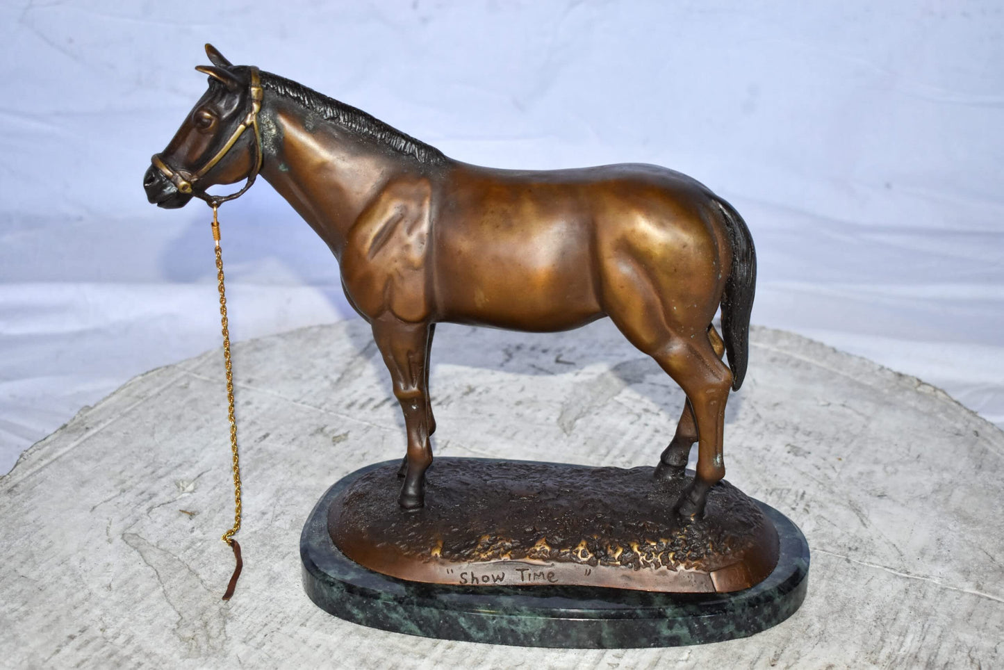 Standing Horse Limited Edition Bronze Statue by Bob Beeler Size: 12" x 6" x 10"H