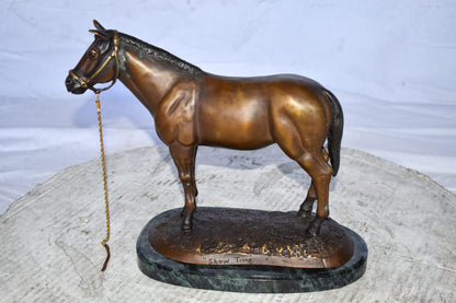 Standing Horse Limited Edition Bronze Statue by Bob Beeler Size: 12" x 6" x 10"H