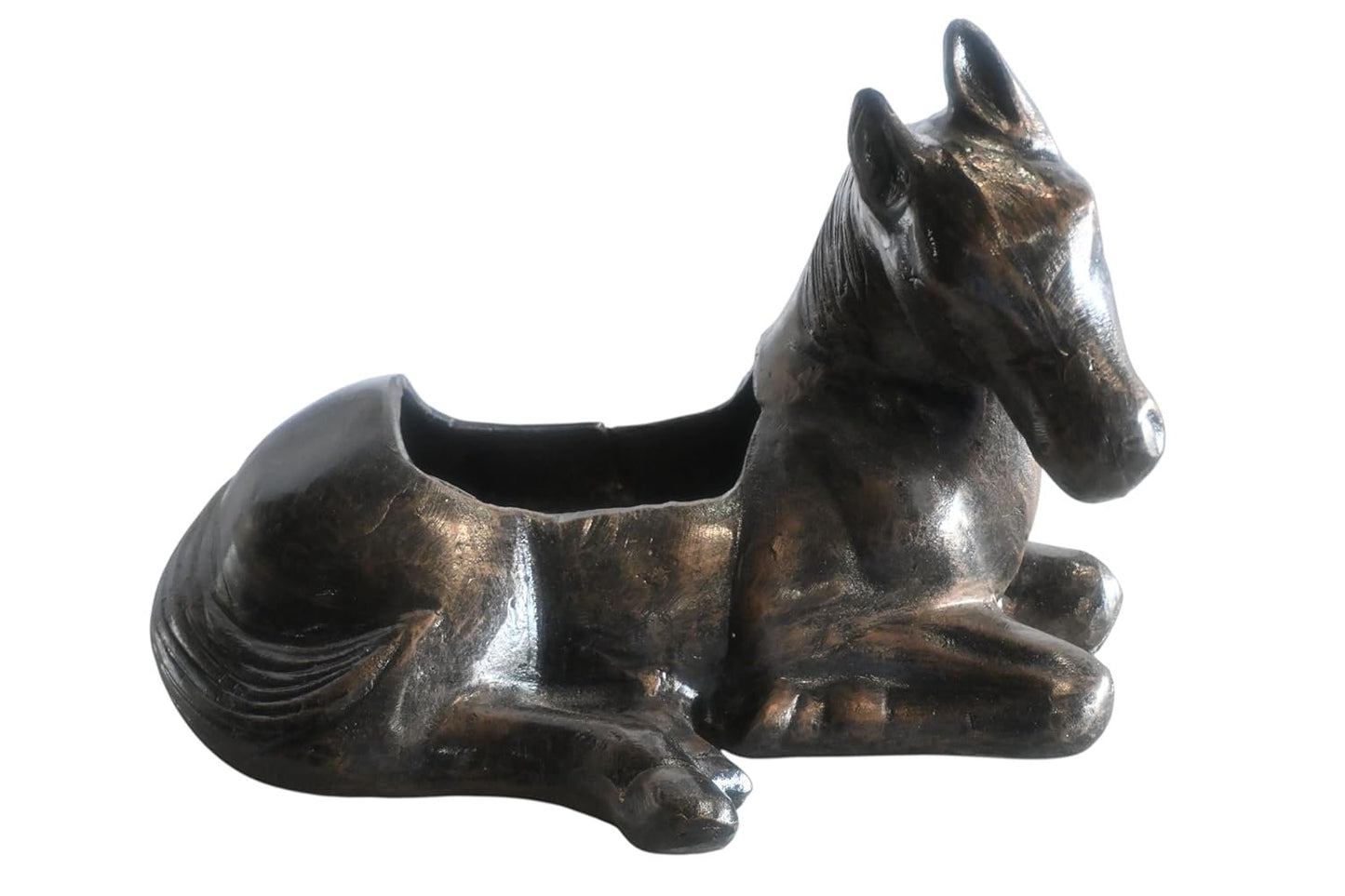 Resting Foal Horse Aluminum Planter Sculpture Home Decor 17"x12"x12"H