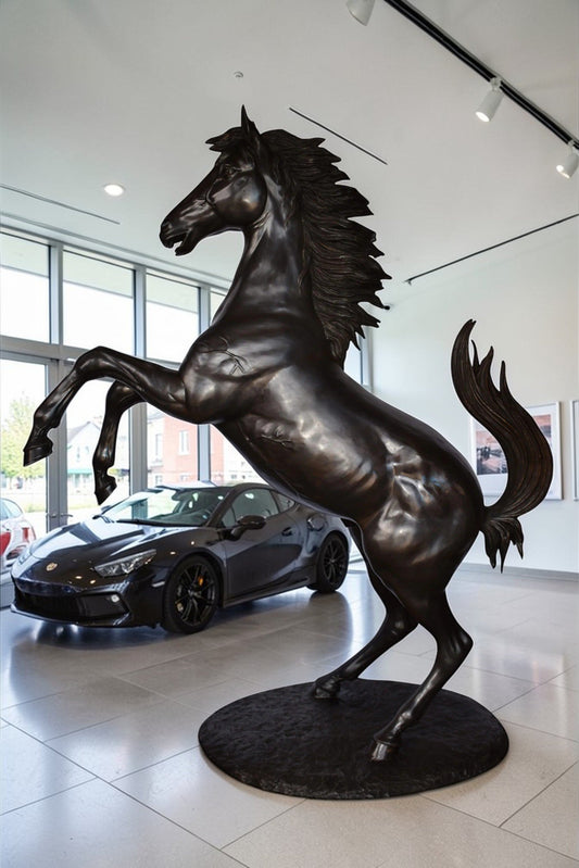 Ferrari Horse Life-size Bronze Statue Giant Size Size: 72" x 34" x 88"H
