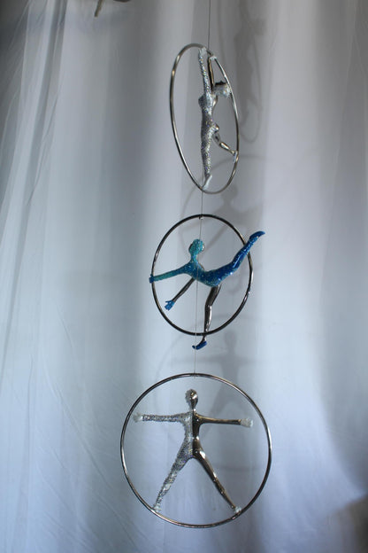 Bronze Sculpture Momentum by Liliana Mendez Hanging Mobile 16"x2"x52"H