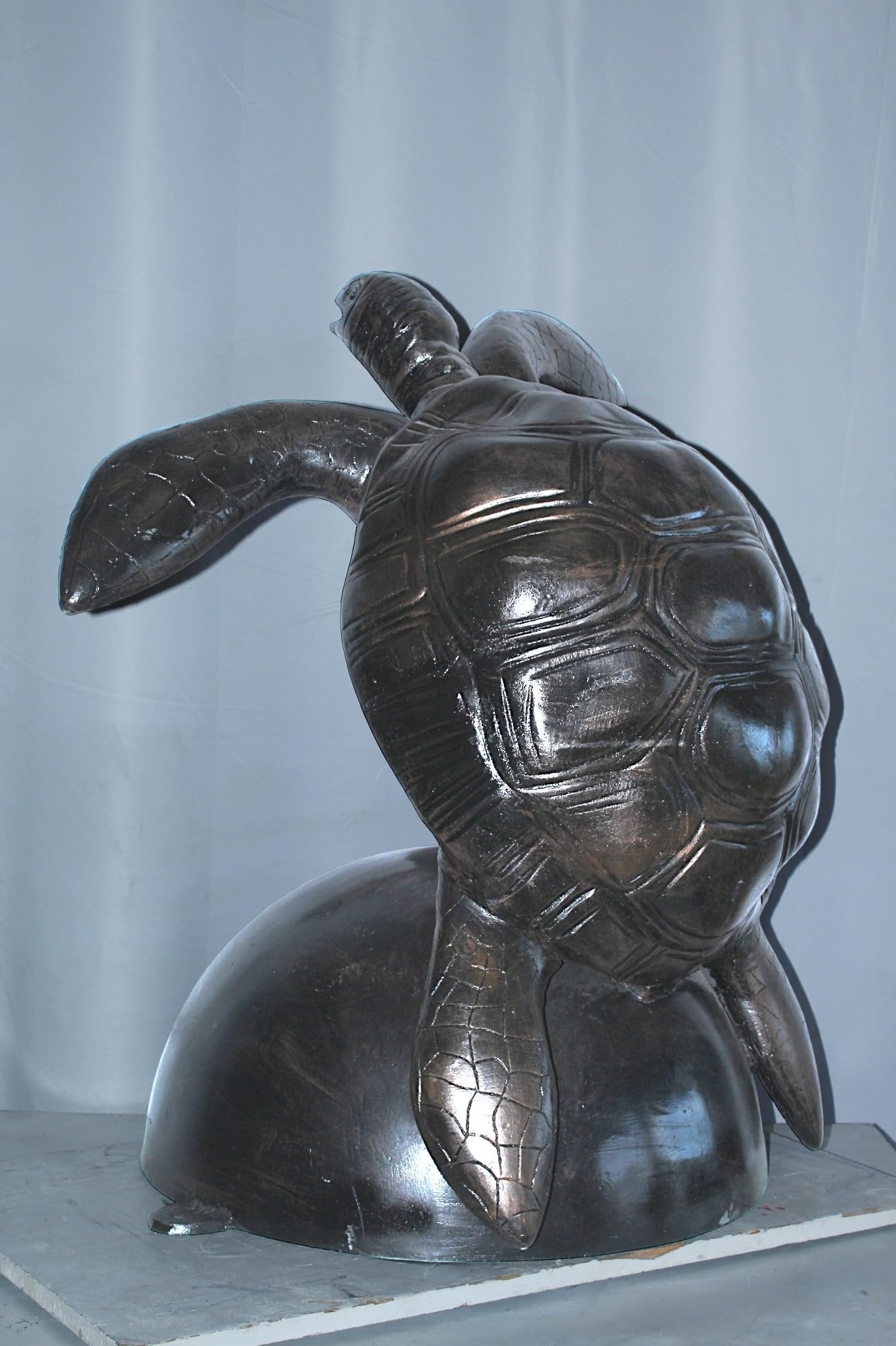 Large Aluminum Sea Turtle Statue Sculpture Decor 33"x24"x36"H