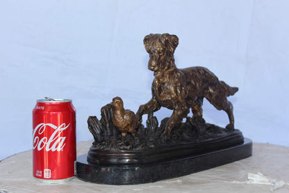 Golden retriever enjoying the outdoors bronze statue -  Size: 16"L x 7"W x 9"H.