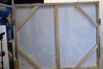 Richie Rich and Monopoly Man Dubai Pop Art Canvas 50"x40"