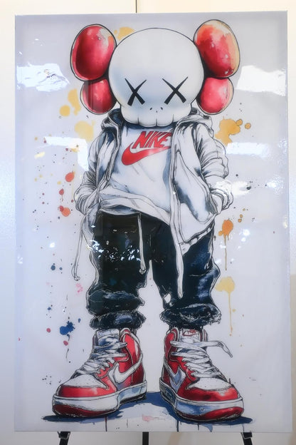 Skull Character Streetwear Sneaker Pop Art Canvas 40"x60"