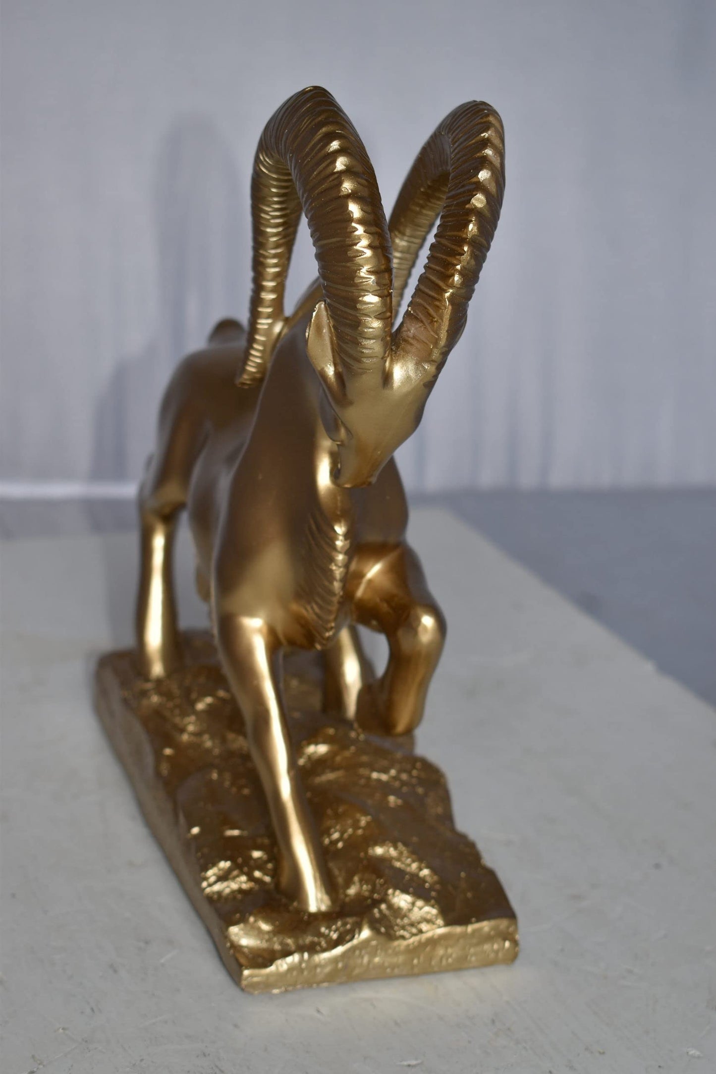Royal Gazelle Statue Made of Resin - Gold Size: 11" x 5" x 13"H