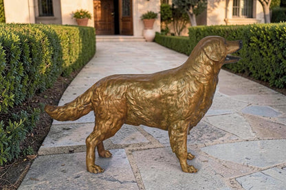 Labrador Retriever Dog Bronze Statue Light Color Finish - Size: 56" x 13" x 36"H