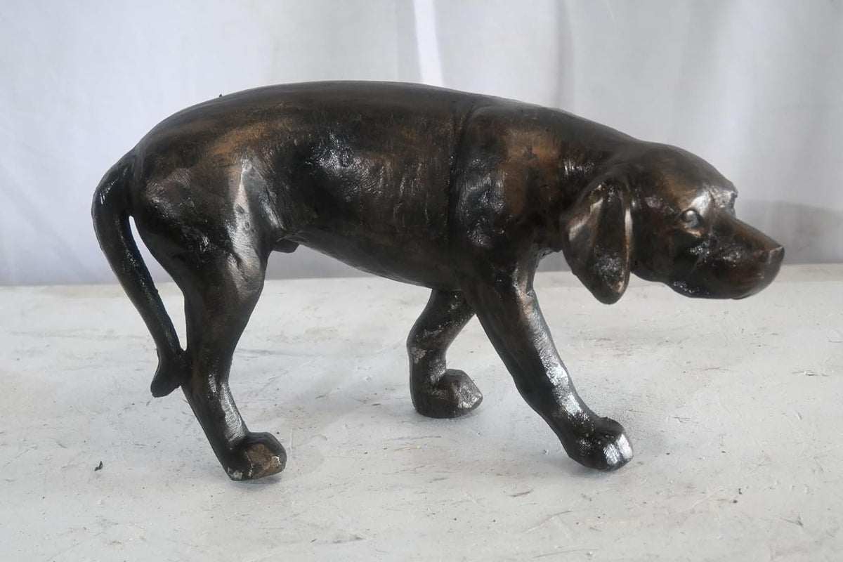 Funny Peeing Hound Dog Statue Lifting Leg Aluminum Decor 16"x7"x9"H