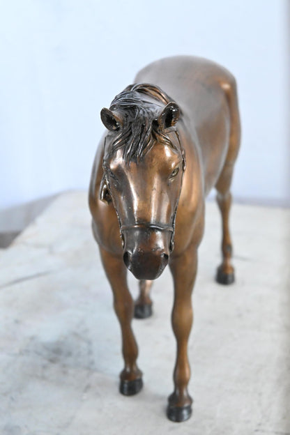 Standing Horse Bronze Statue Equestrian Sculpture Figurine 20"x5"x14"H