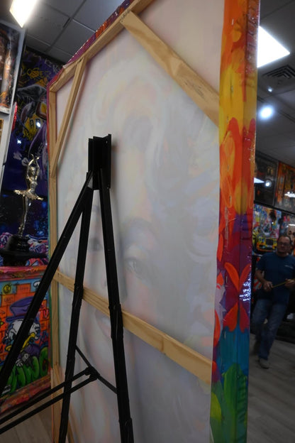 Giant Marilyn Monroe Pop Art Resin Coated Canvas 40"x64"