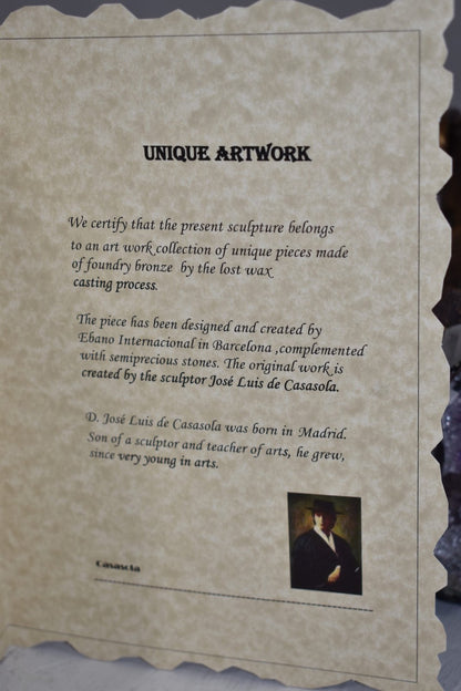 Passion, Bronze Statue from the Vidal Collection – COA included 7" x 10" x 20"H