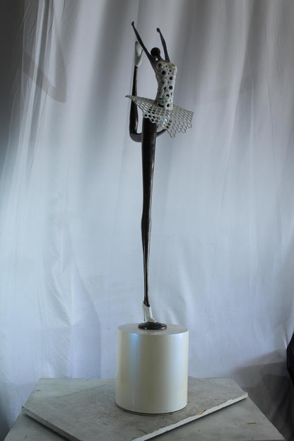 NIFAO Bronze Sculpture Tutu by Liliana Mendez Large Art Statue 24"x14"x72"H