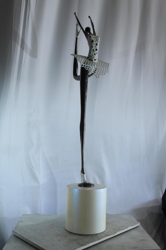 NIFAO Bronze Sculpture Tutu by Liliana Mendez Large Art Statue 24"x14"x72"H