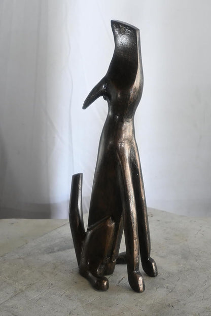 Howling Coyote Medium Aluminum Statue Wildlife Collection 7"x9"x22"H