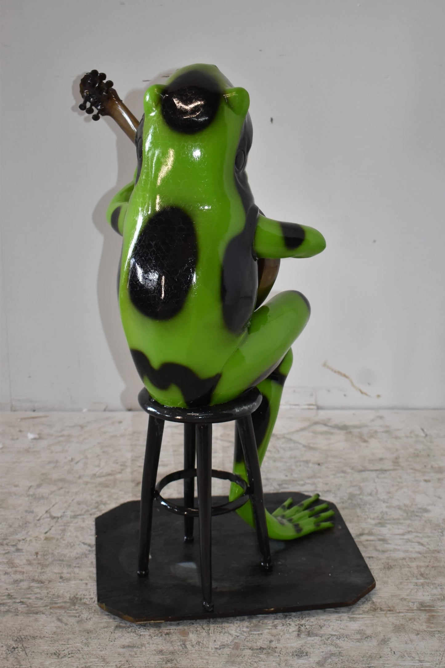 Green Frog Playing the Guitar Bronze Statue Size: 23" x 21" x 29"H