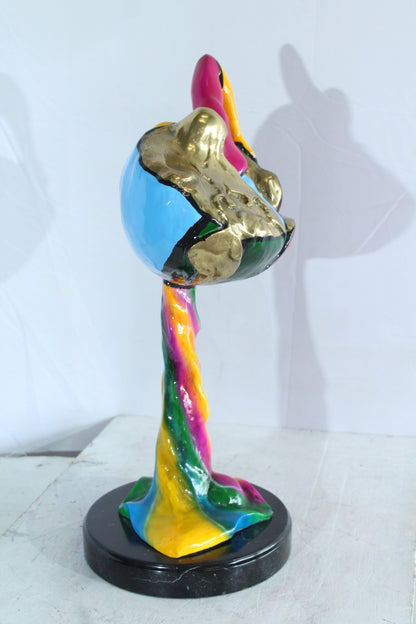NIFAO Picasso Style Bronze Abstract Statue Colorful Modern Decor 12" x 10" x 23"H