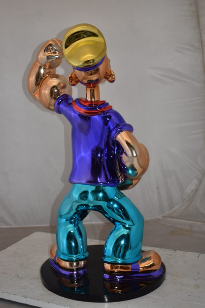 Popeye with Purple shirt Resin Statue Size: 18" x 16" x 31"H