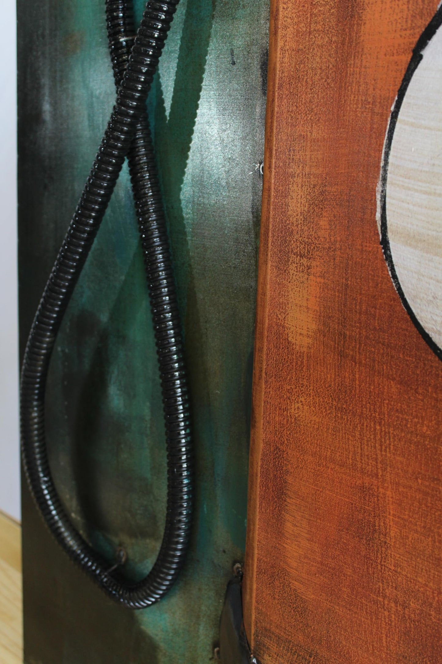 NIFAO Route 66 Gas Pump 3D Metal Wall Art Painting Raised Design 40" x 2" x 79"H