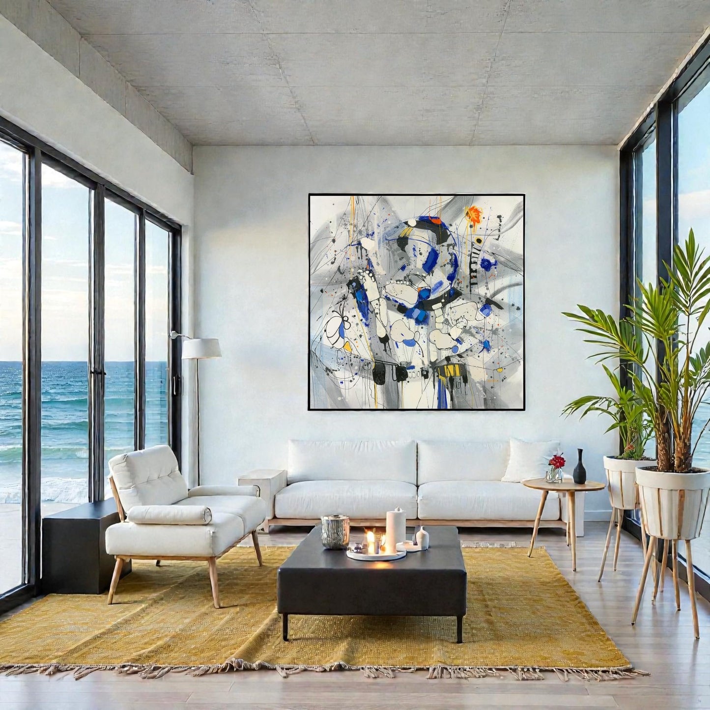 NIFAO Mesmerizing Art A Rush of Gold by Mario Luca Limited Edition 41"x41"