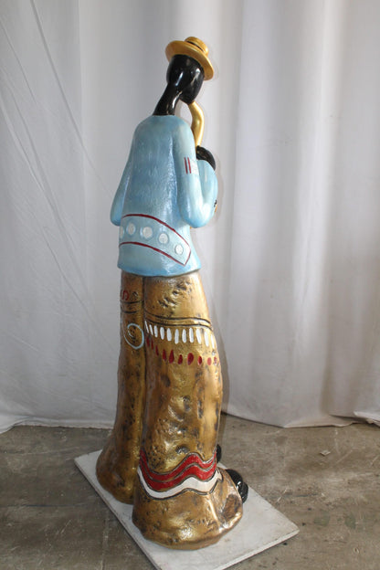 Life Size New Orleans Saxophone Street Musician Resin statue 31" x 23" x 65"H