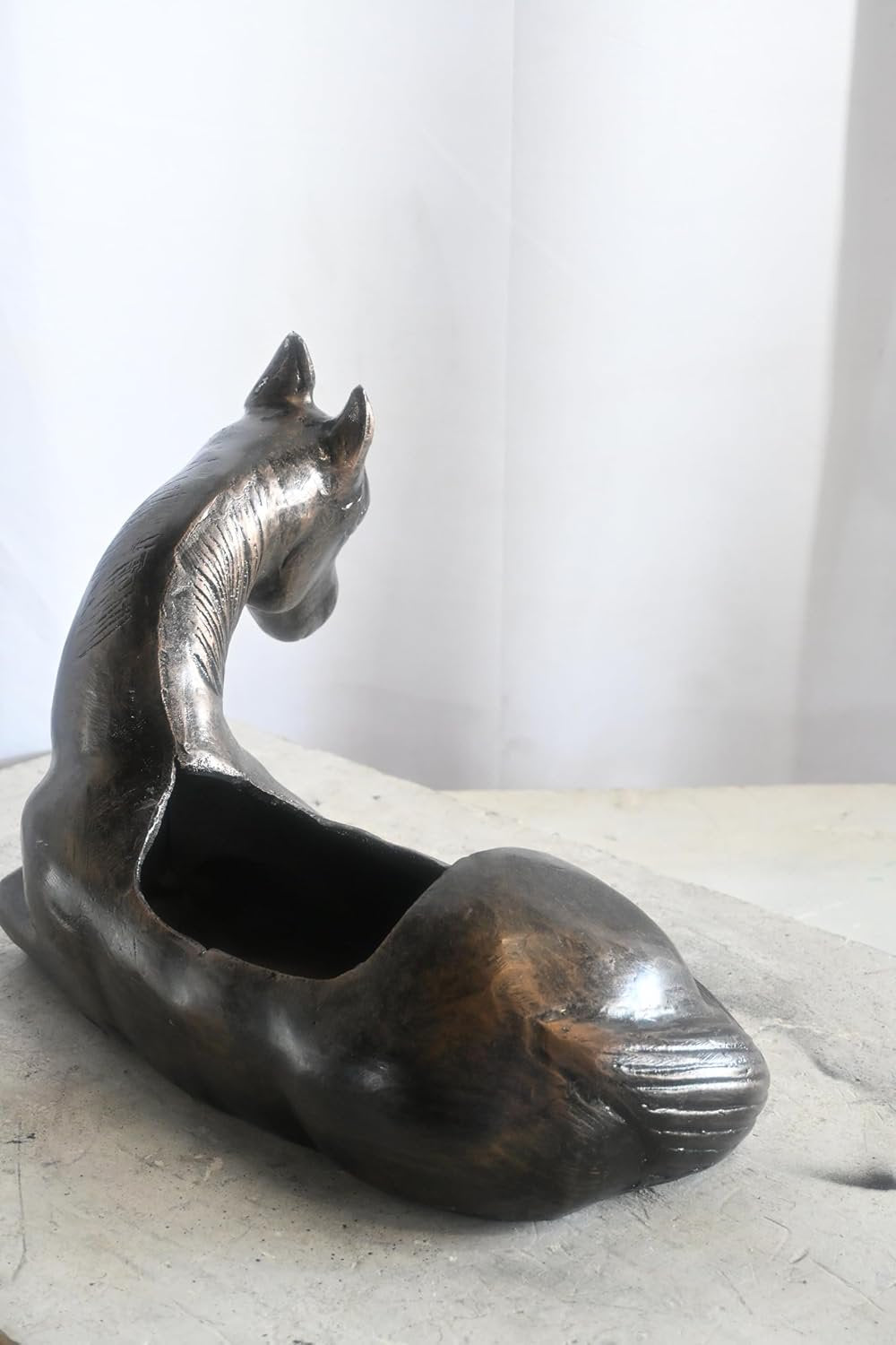 Resting Foal Horse Aluminum Planter Sculpture Home Decor 17"x12"x12"H
