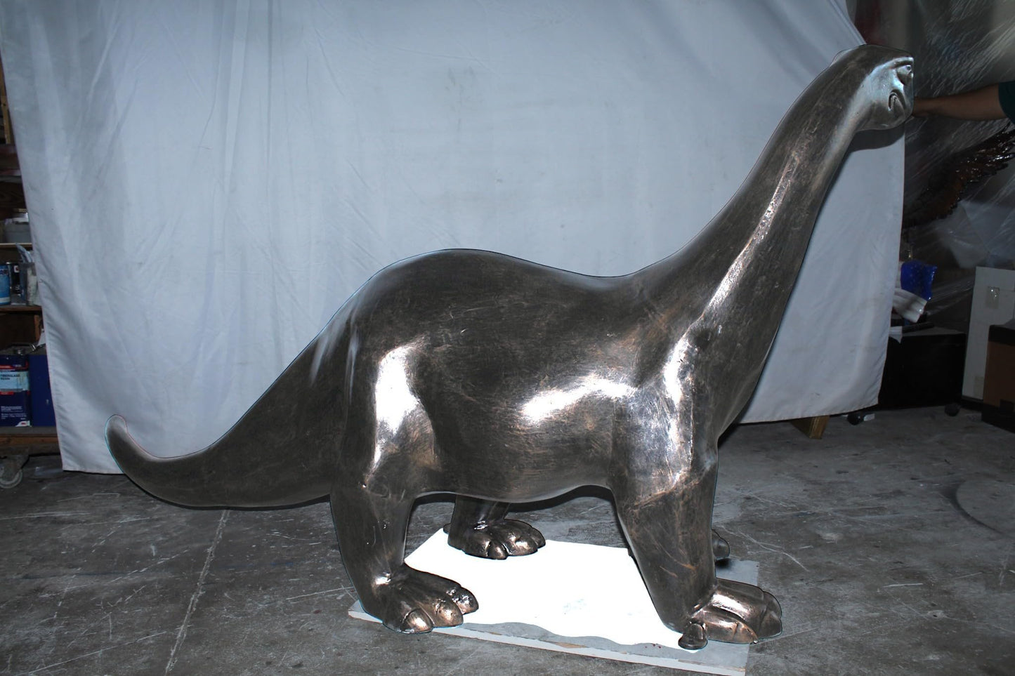 Life Size Aluminum Dinosaur Statue Brontosaurus Decor 90"x23"x47"H