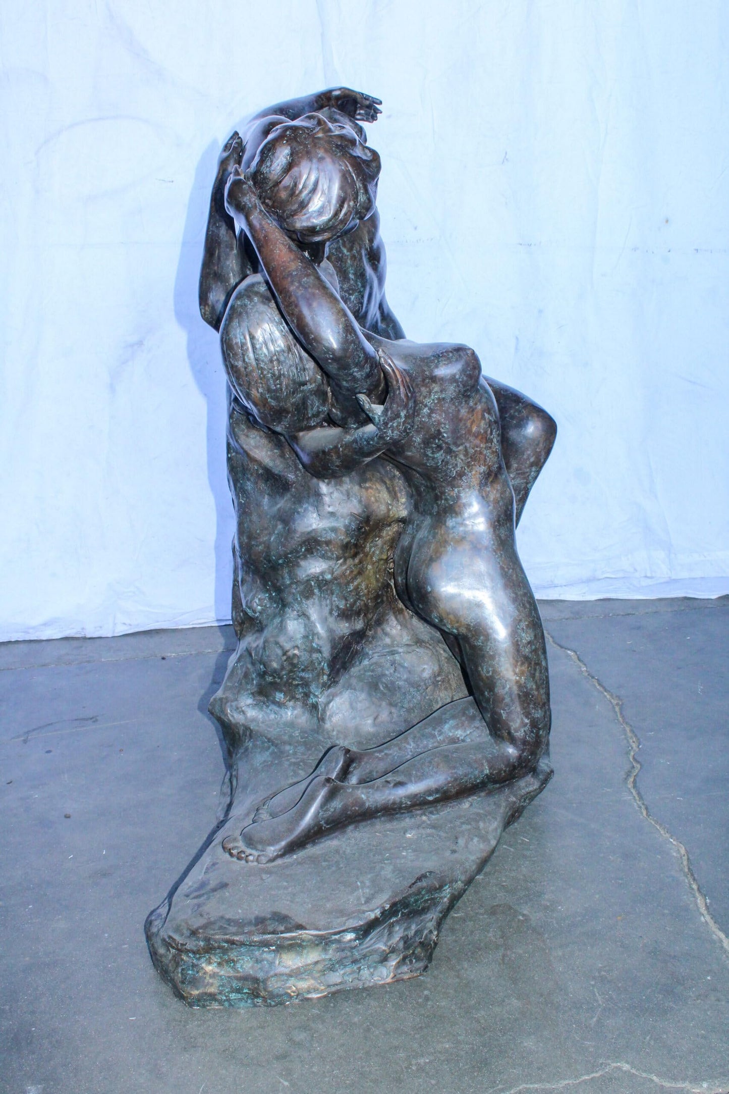 The Kiss or Eternal Springtime Bronze Statue, Rodin Replica 49" x 20" x 44"H