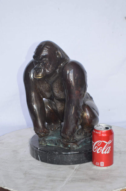 King Kong Bronze Statue - Size: 10"L x 10"W x 15"H.