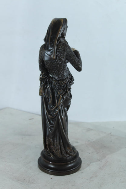 NIFAO Bronze Reading Figure After Carrier Belleuse Liseuse 5"x5"x16"H