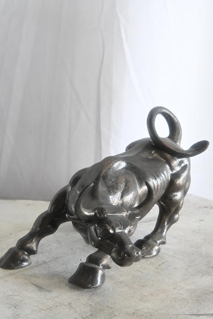 Iconic Charging Bull Aluminum Tabletop Sculpture Replica 19"x10"x10"H